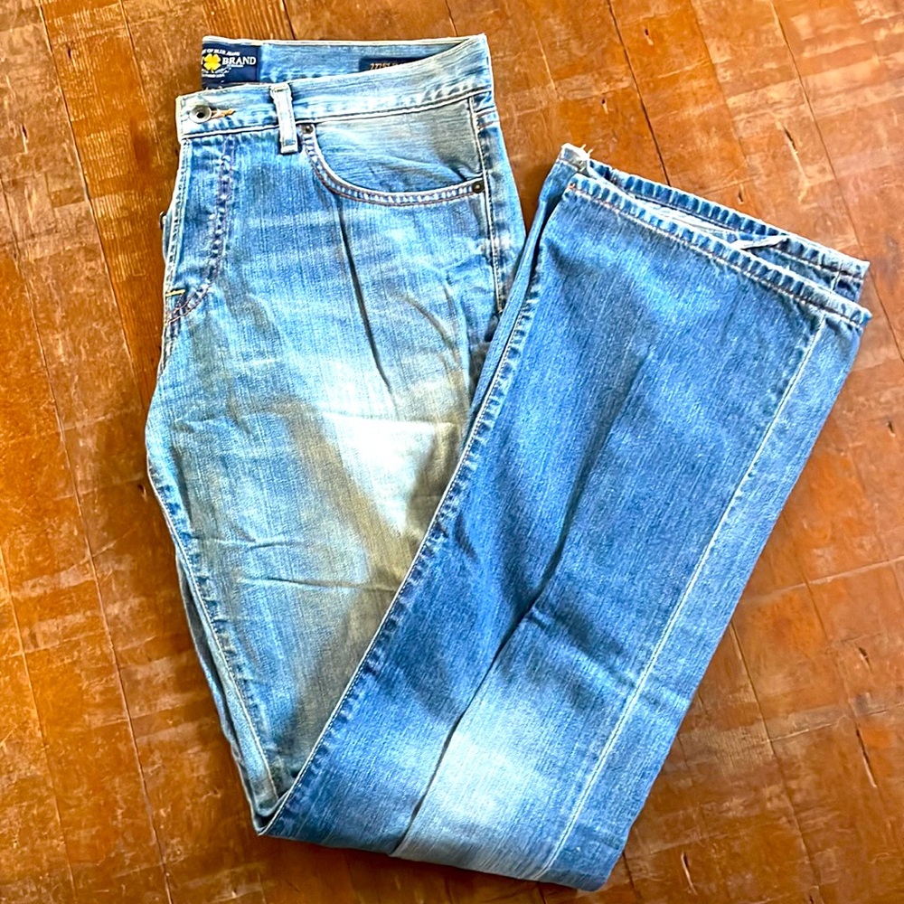 Lucky Brand Men Jeans 227 Slim Boot Button Zipper 34x34